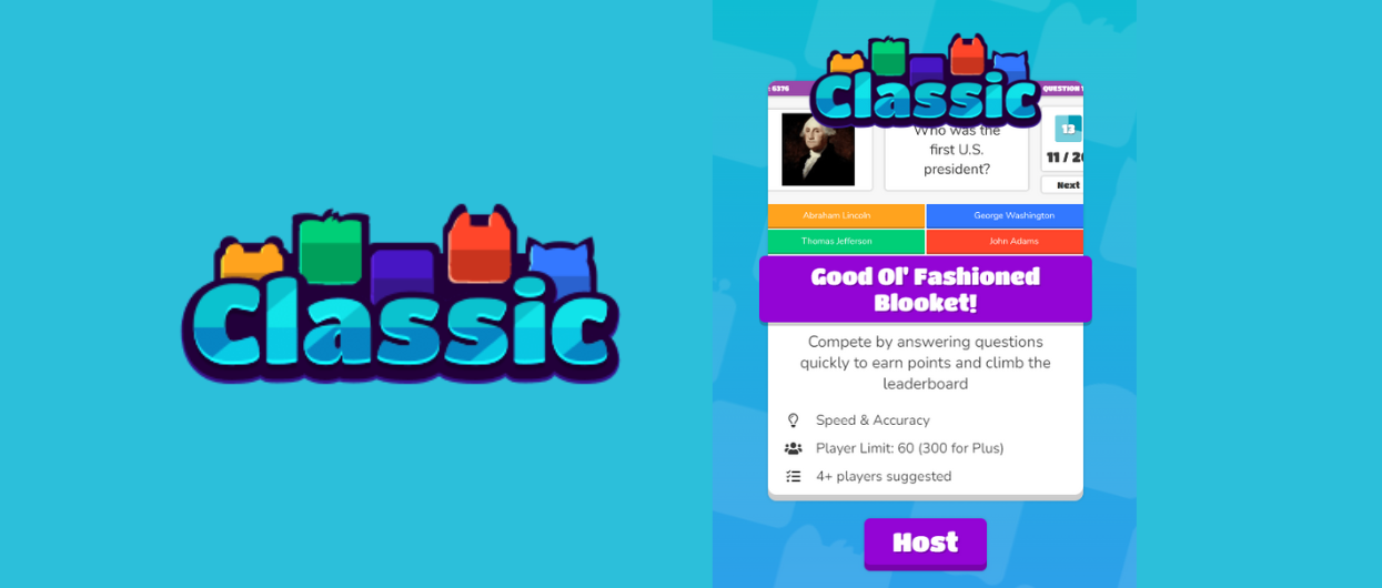 Classic Blooket game option