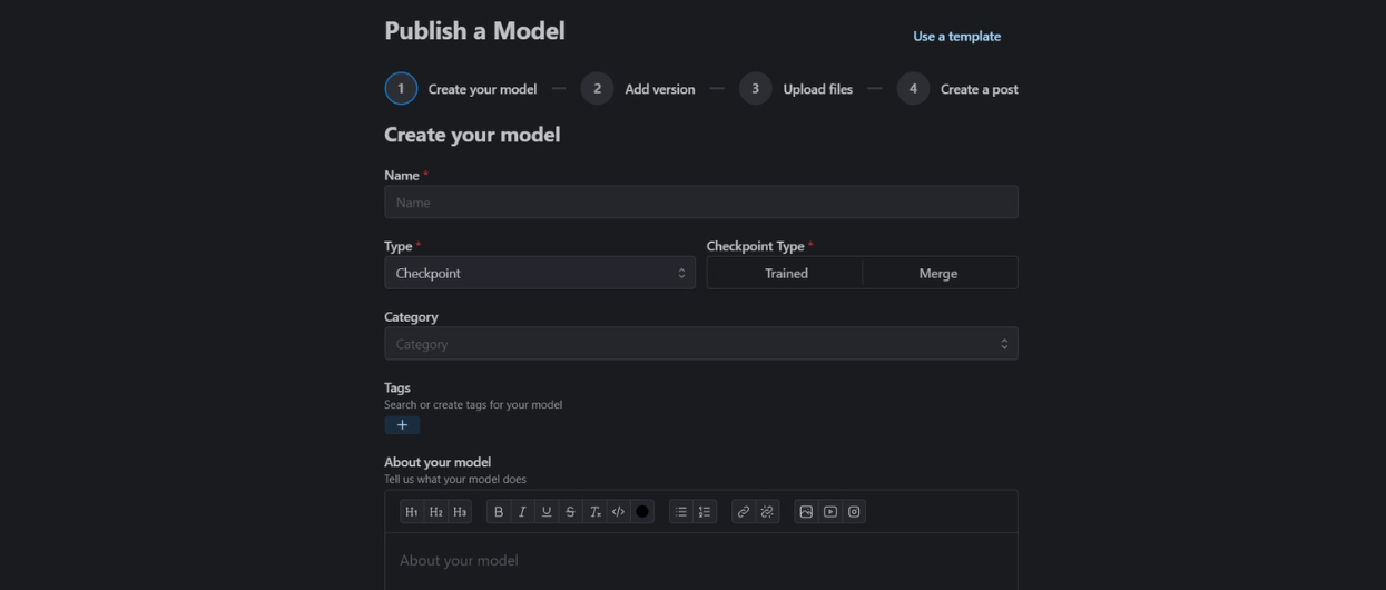 Everything You Need To Know About CivitAI (2024 Guide) 6 Create model on CivitAI