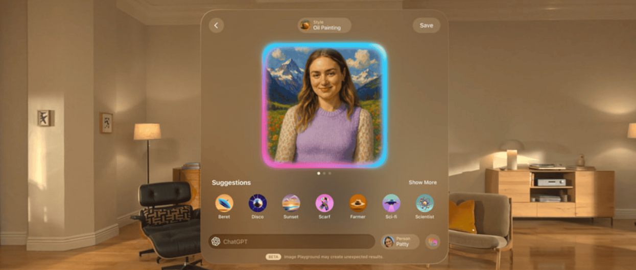 Eye Scrolling In vision OS 26