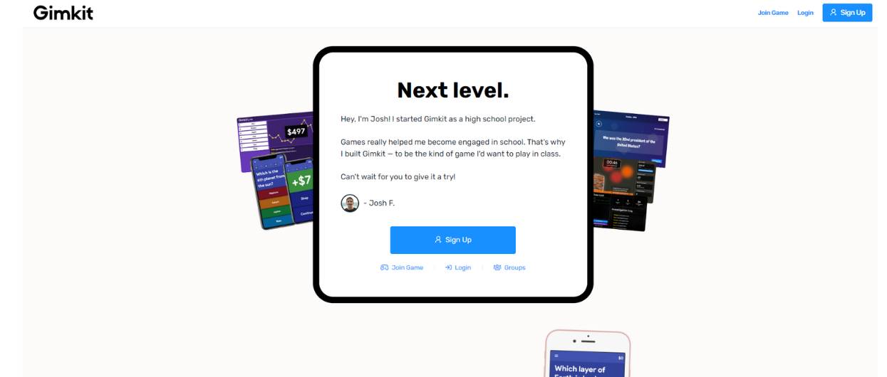 Gimkit site like blooket