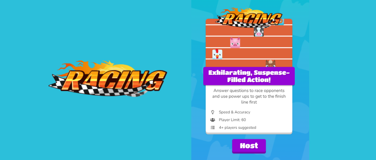 Racing game mode in blooket