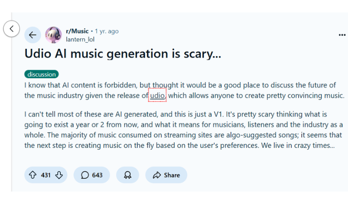 20 New Suno AI Alternatives In 2025 (Free & Paid) 11 Reddit users say about Udio AI music